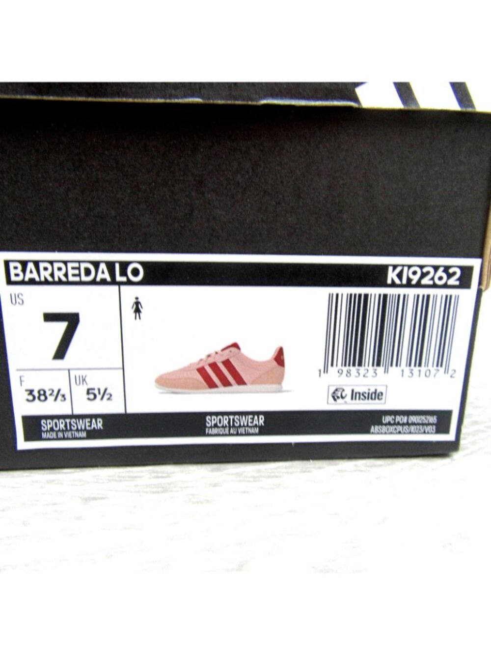 Adidas Barreda Lo Shoes Womens Size 7 Sandy Pink Team Victory Red NEW - Picture 16 of 16